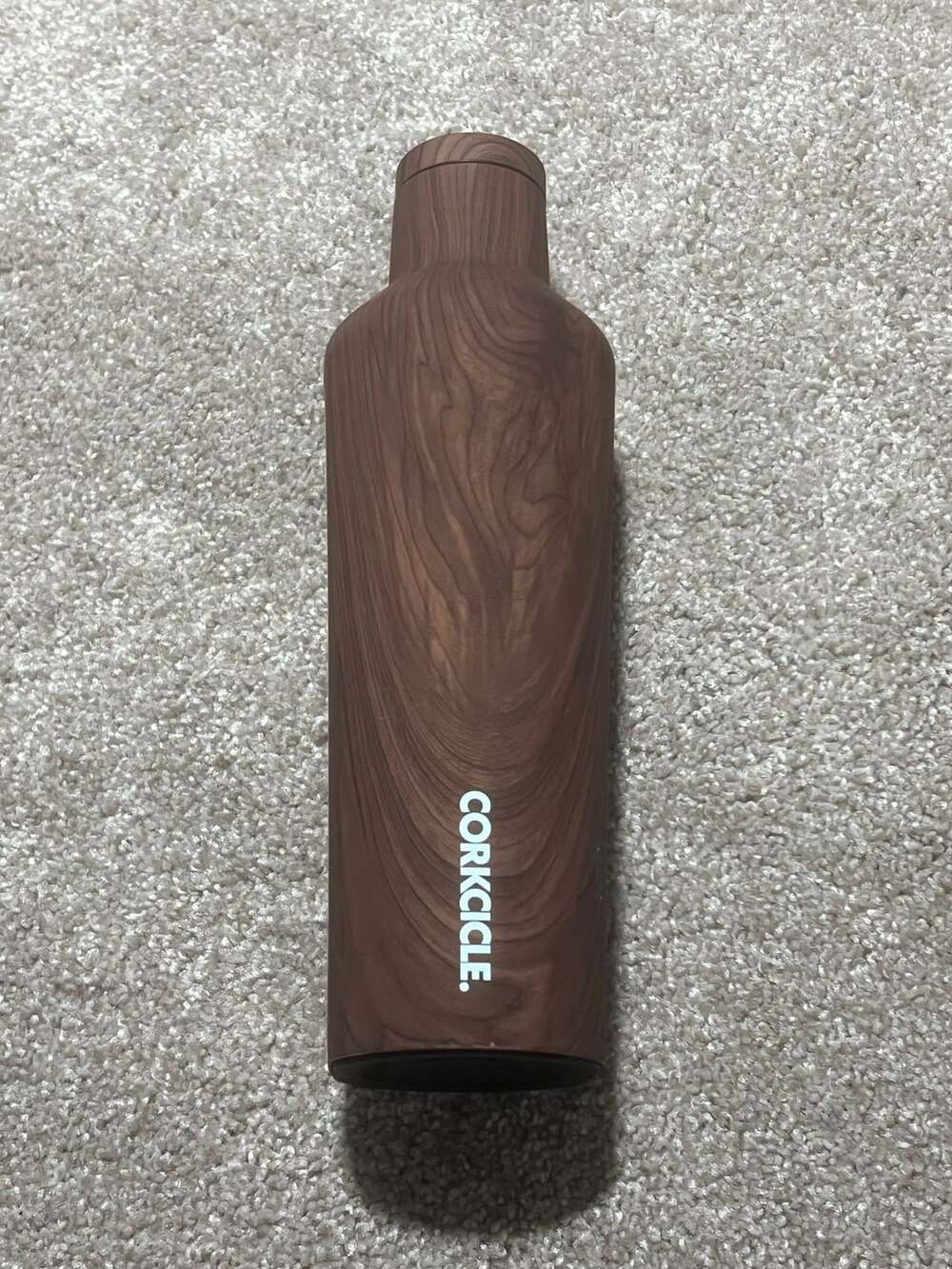 Corkcicle Origins Canteen Stainless Steel Water Bottle Walnut Wood 16 oz